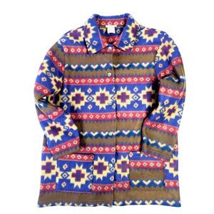 Vintage Fashion Formulas Womens Small Aztec Print Button Up Jacket New Old Stock